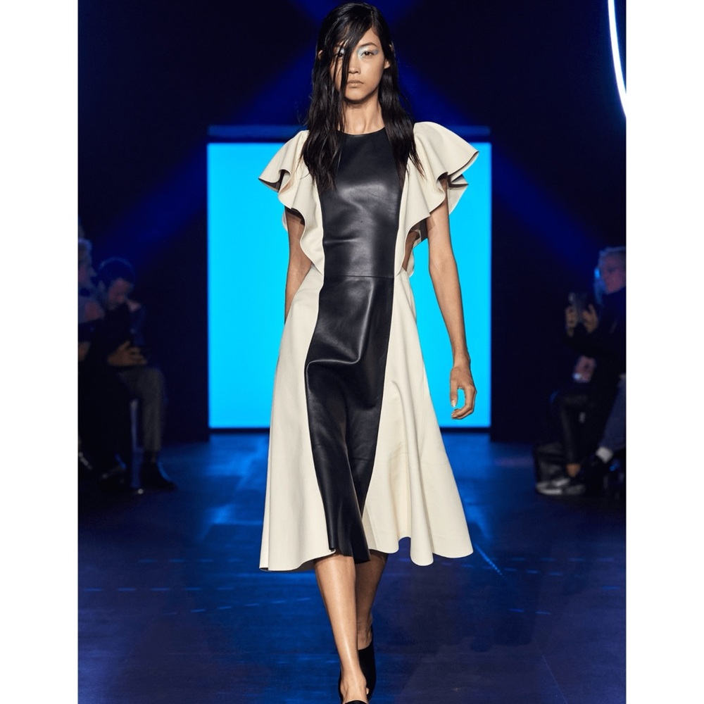 Elegant Chloé Two-toned Lamb Leather Dress